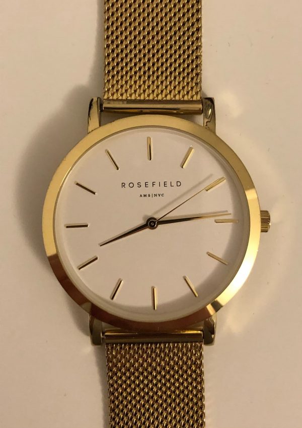 Rosefield Tribeca Gold Mesh Watch